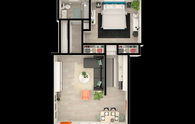 1 bed, 1 bath, 635 sqft, $1,285, Unit 302