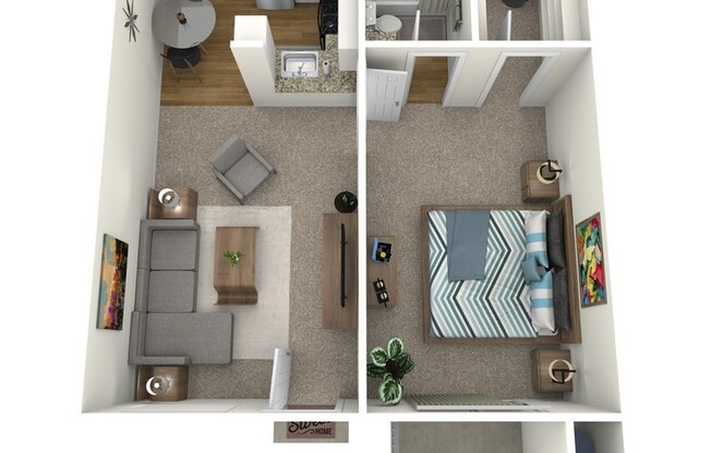 1 bed, 1 bath, 540 sqft, $1,736