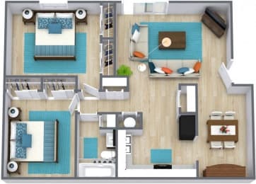 2 beds, 1 bath, 850 sqft, $974