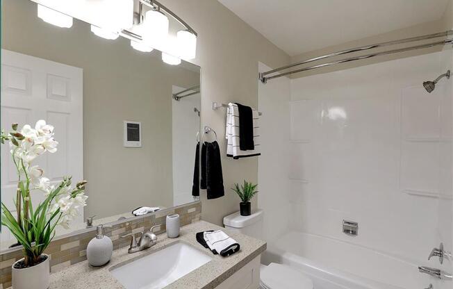 Designer Bathroom Suites at Casa Alberta Apartments, California, 94087