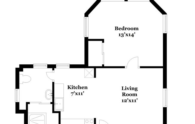 1 bed, 1 bath, 315 sqft, $1,529, Unit 1325-3