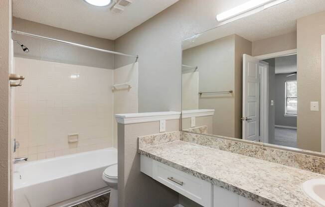 Model bathroom at Fountains at Lee Vista in Orlando, Florida.