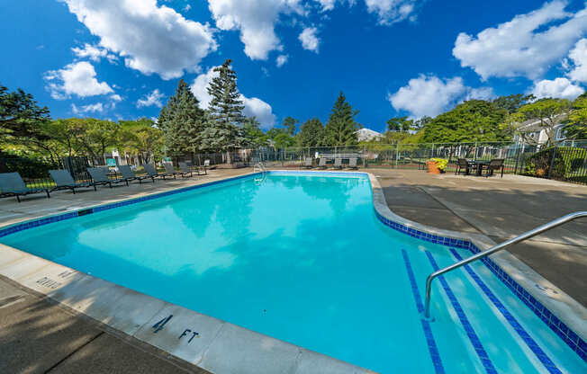 Swimming pool at Park Lane Apartments in Southfield
