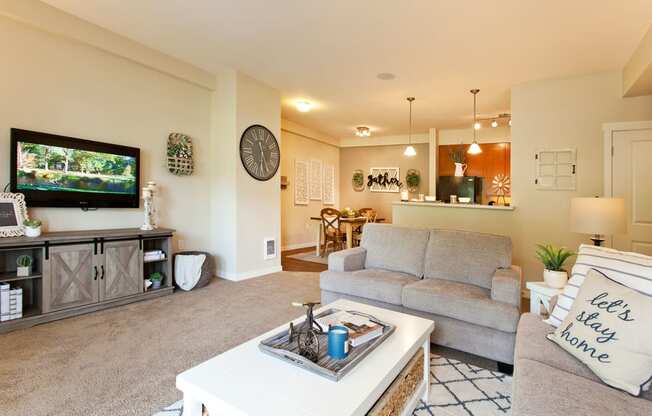 Pine Valley Ranch Apartments Living Room and Kitchen