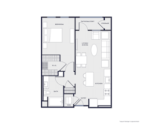 1 bed, 1 bath, 736 sqft, $2,964