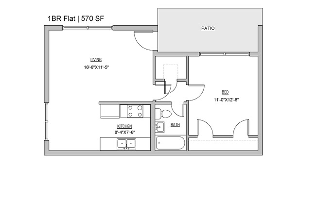 1 bed, 1 bath, 800 sqft, $1,025, Unit E07
