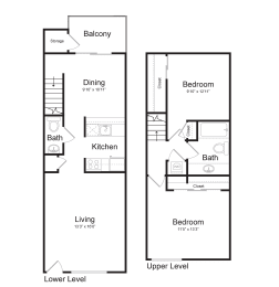 2 beds, 1.5 baths, 1,080 sqft, $3,337