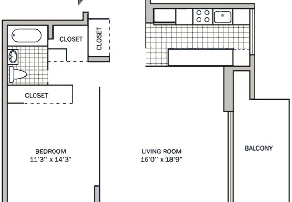 1 bed, 1 bath, 850 sqft, $1,423