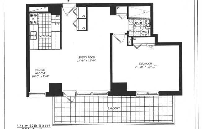 1 bed, 1 bath, 810 sqft, $4,700, Unit 9F