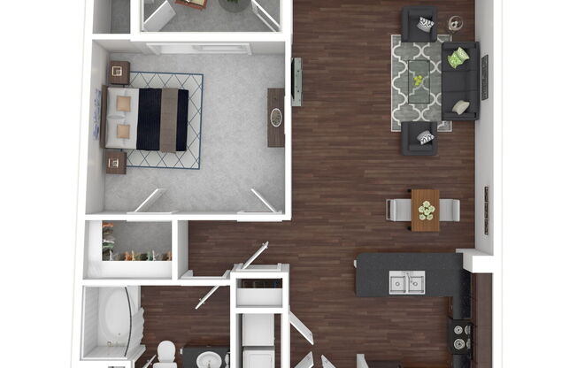 1 bed, 1 bath, 765 sqft, $1,540