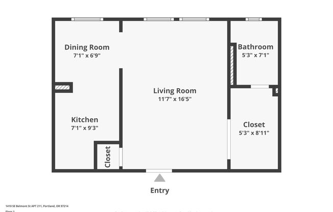 Studio, 1 bath, $1,295, Unit 311