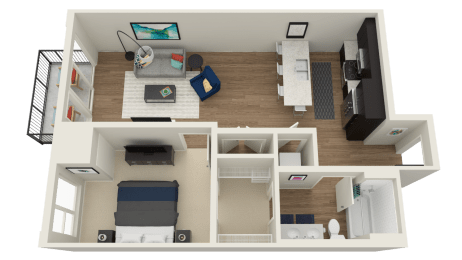 1 bed, 1 bath, 799 sqft, $2,200