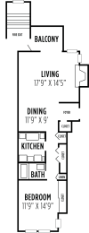 1 bed, 1 bath, 813 sqft, $2,086