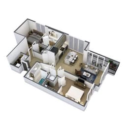 2 beds, 2 baths, 1,287 sqft, $2,581