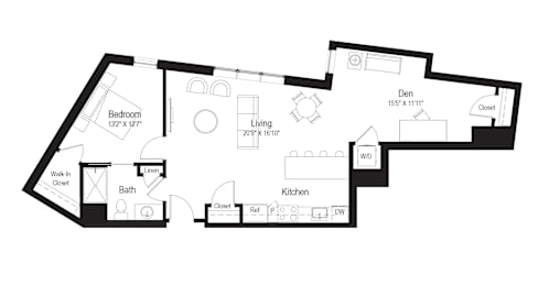 1 bed, 1 bath, 949 sqft, $1,992