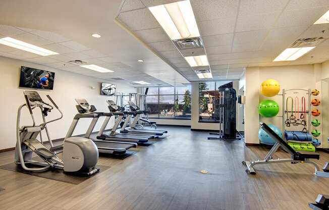 Two Level Fitness Center at The Pacifica Apartments, Washington