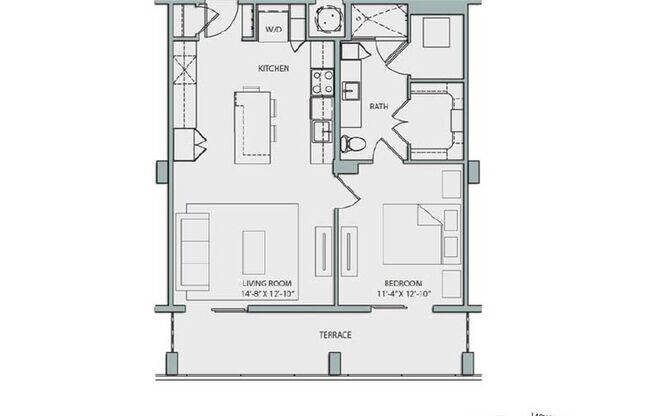 1 bed, 1 bath, 828 sqft, $3,405, Unit 1915