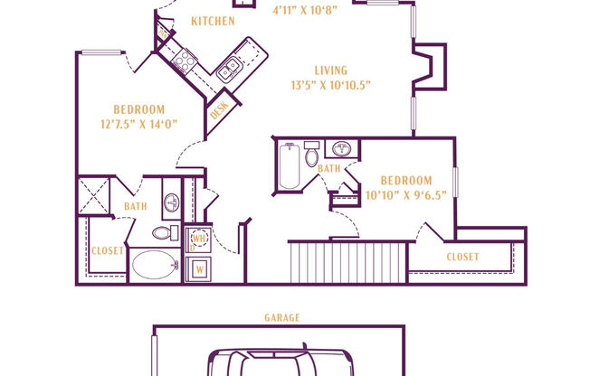 2 beds, 2 baths, 1,189 sqft, $1,871