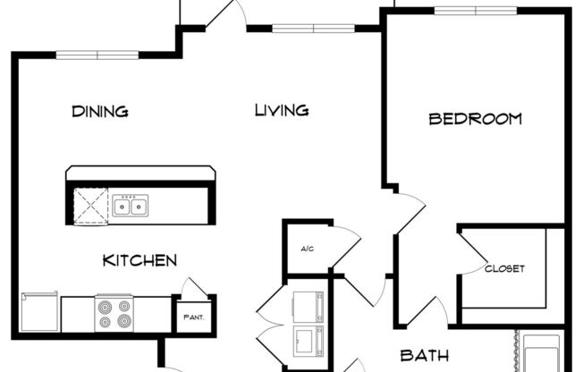 1 bed, 1 bath, 798 sqft, $1,229