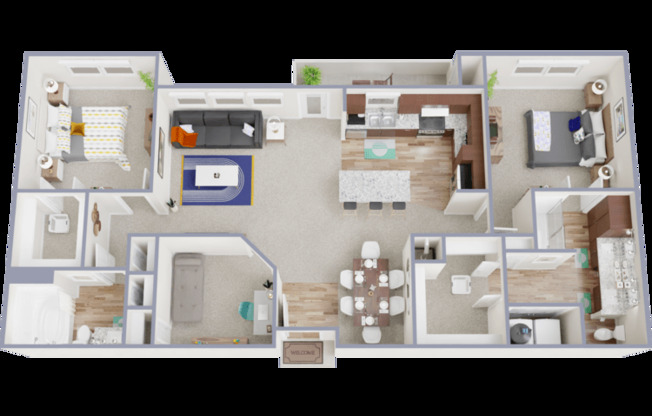 2 beds, 2 baths, 1,368 sqft, $2,567