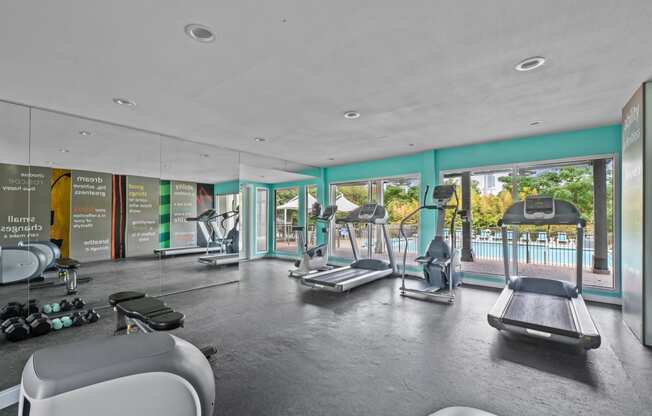 the gym at the house