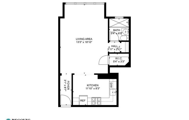 Studio, 1 bath, 362 sqft, $1,495, Unit 402