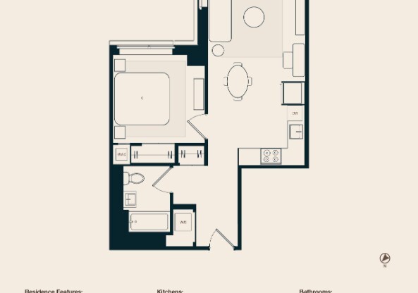 1 bed, 1 bath, $4,745, Unit 17F