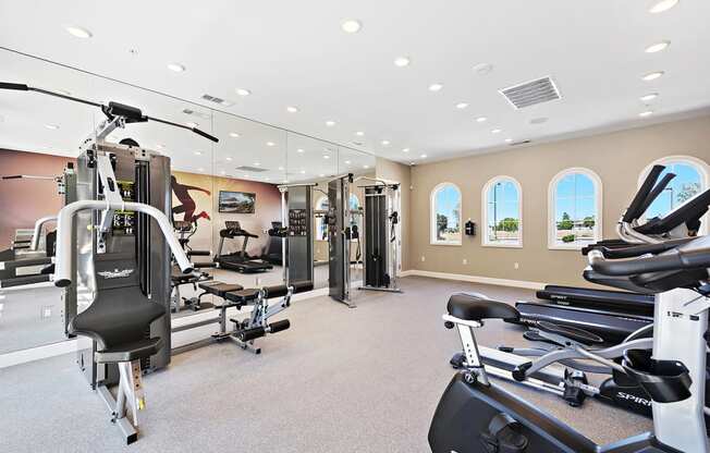 Fitness Center at LEVANTE APARTMENT HOMES, Fontana, California