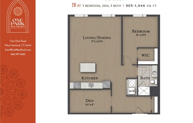 1 bed, 1 bath, 903 sqft, $2,541, Unit 257