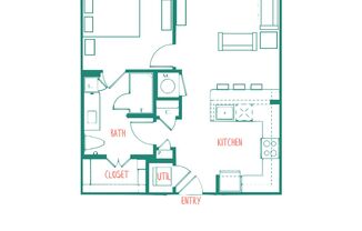 1 bed, 1 bath, 713 sqft, $1,649, Unit 1204-2