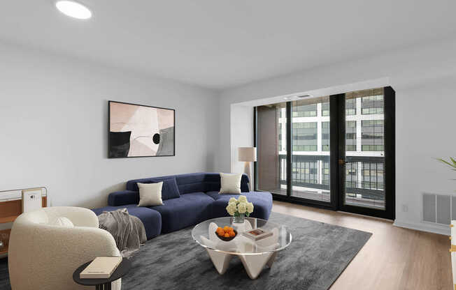 Living Room with Hard Surface Flooring