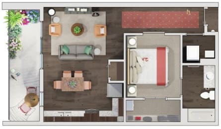 1 bed, 1 bath, 829 sqft, $1,464