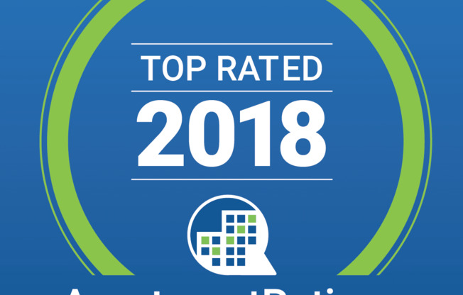 the top rated 2018 apartment ratings logo