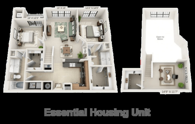 2 beds, 2 baths, 1,376 sqft, $1,870