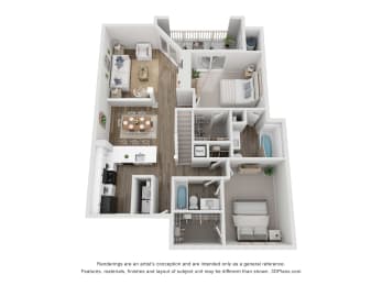 2 beds, 2 baths, 1,442 sqft, $1,412