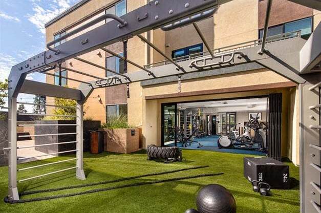 Outdoor Fitness Area at The Lofts at Carlsbad Village, Carlsbad, 92008