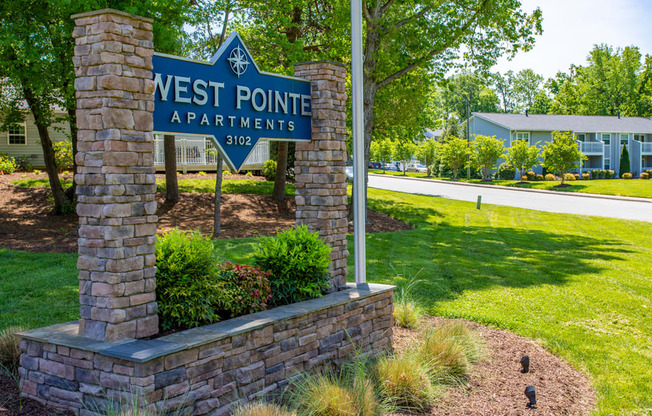 Property Signage at West Pointe Apartments, Burlington, North Carolina