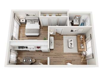 1 bed, 1 bath, 750 sqft, $1,430