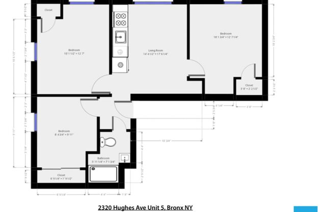 3 beds, 1 bath, 533 sqft, $3,000, Unit Apt 5