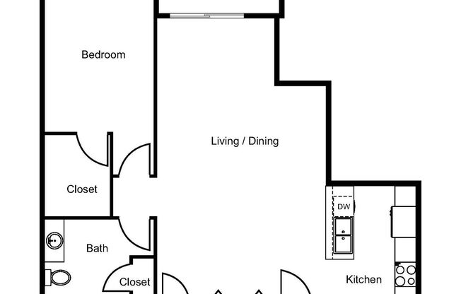 1 bed, 1 bath, 948 sqft, $1,605, Unit 4876-301
