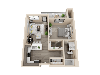 1 bed, 1 bath, 740 sqft, $1,710