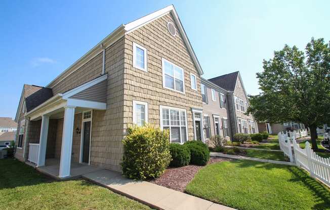 This is a picture of the building exteriors at Nantucket Apartments, in Loveland, OH.