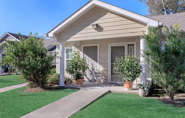 a large lawn in front of a house