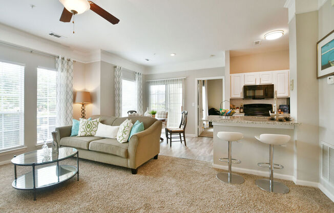 Living Area With Kitchen at Braxton Woods Lake, South Carolina