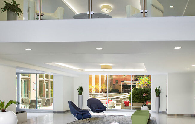 Lobby area with seating at Highland Park at Columbia Heights Metro, Washington