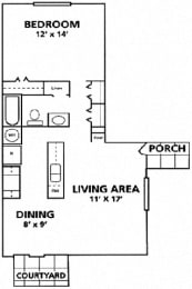 1 bed, 1 bath, 690 sqft, $982