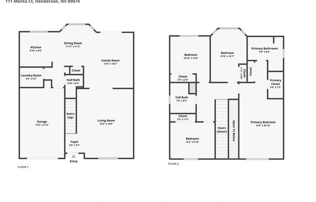 4 beds, 2.5 baths, $2,000