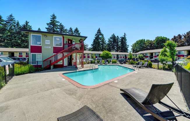 our apartments in a city have a swimming pool