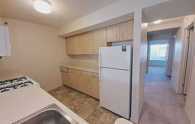 Large Two Bedroom Kitchen at Hunters Pond Apartment Homes in Champaign, IL