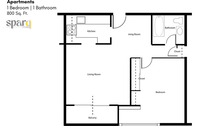 1 bed, 1 bath, 500 sqft, $1,525, Unit 115